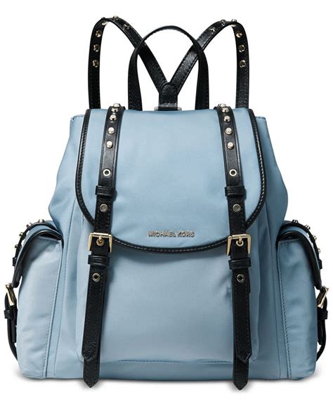 michael kors leila medium flap nylon backpack|Michael Kors Leila Medium Flap Nylon Backpack .